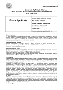 programma di Fisica - univr dsnm - Università degli Studi di Verona