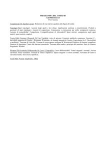 PROGRAMMA DEL CORSO DI