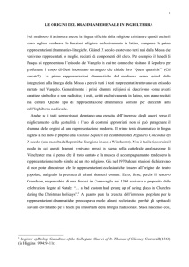 LE ORIGINI DEL DRAMMA MEDIEVALE IN INGHILTERRA