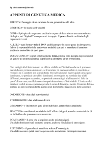 appunti di genetica medica