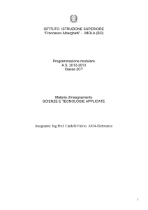 Elenco cronologico degli argomenti del corso - Digilander