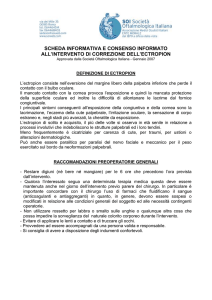 CONSENSO INFORMATO ALL`INTERVENTO DI ECTROPION