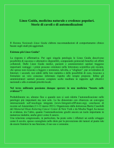 Linee Guida , ignoranza , superstizione e ciarlatanesimo