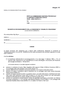 modulo di domanda redatto dal disabile