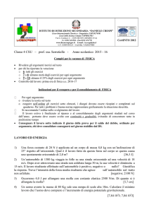 pacchetto lavoro estivo fisica 4CSU