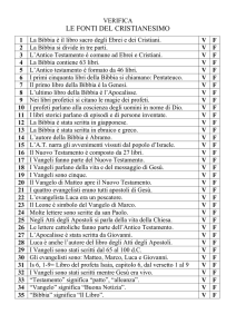 verifica - Religione cattolica