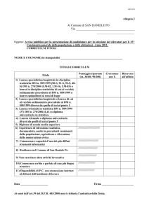 curriculum titoli - Comune di San Daniele Po
