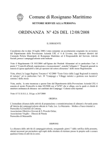 Comune di Rosignano Marittimo SETTORE SERVIZI ALLA