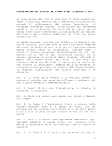 Dichiarazione dei Diritti dell`Uomo e del Cittadino (1793)