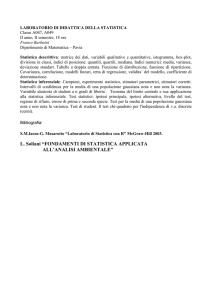 Laboratorio di Didattica della Statistica