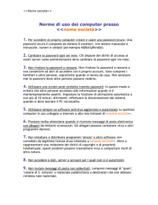 Norme di uso dei computer presso >