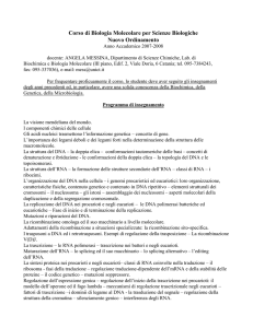 Programma Biologia Molecolare - biomol.it