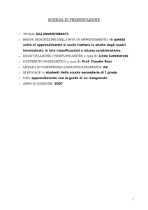GLI INVERTEBRATI