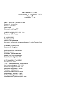 PROGRAMMA DI STORIA Liceo Scientifico “ N. COPERNICO