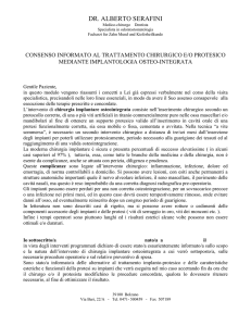 Consenso alla terapia implantare - Studio Serafini