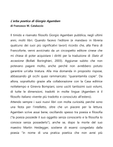 Agamben, Autoritratto nello studio