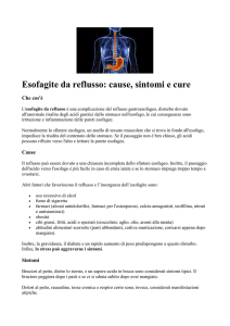 Esofagite da reflusso: cause, sintomi e cure Che cos`è L`esofagite da