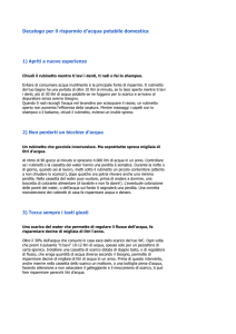 Decalogo per il risparmio d`acqua potabile