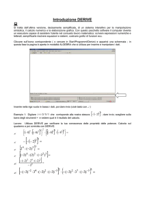 Introduzione DERIVE 1112 1D - IIS Severi