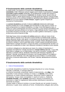 Il funzionamento della centrale idroelettrica
