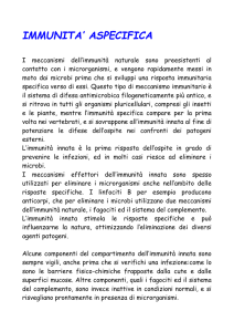 IMMUNITà ASPECIFICA
