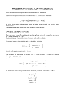 modelli per variabili aleatorie discrete
