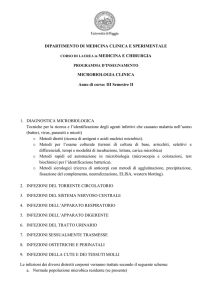 programma del corso di microbiologia clinica