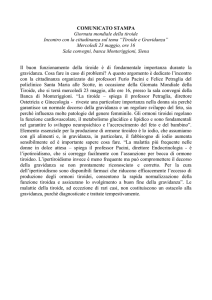 Giornata mondiale della tiroide: incontro con i cittadini sul tema