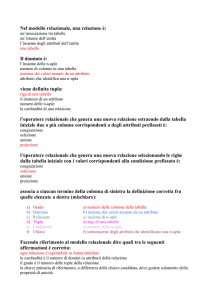 Nel modello relazionale, una relazione è: