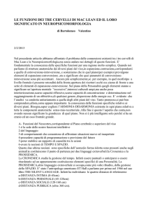 le funzioni dei tre cervelli di mac lean ed il loro significato in