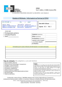 modulo in formato testo - Ordine Farmacisti Pordenone