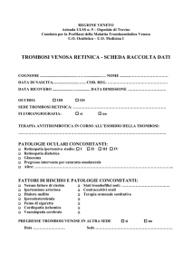 Oculistica - ULSS 9 - Comitato per la Malattia Tromboembolica