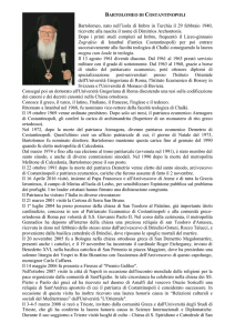 Scarica la scheda biografica di Bartolomeo I