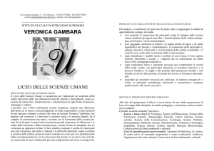 profilo in uscita dello studente del liceo delle scienze umane