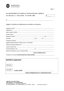 Modulo 1 - Dipartimento di Chimica e Tecnologie del Farmaco