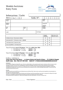 Entry Form - Yacht Club Adriaco