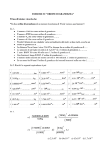 ESERCIZI SULLE POTENZE DI 10