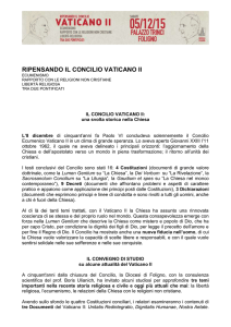 RIPENSANDO IL CONCILIO VATICANO II ECUMENISMO