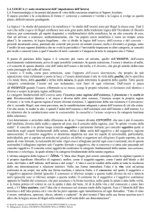 LA LOGICA (= auto-strutturarsi dell` impalcatura dell`intero) LA