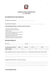 scheda finale progetto