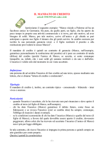 IL MANDATO DI CREDITO