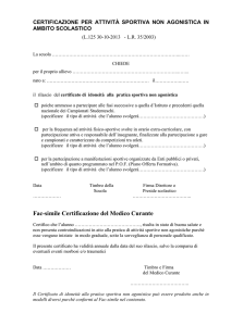 Moduli e Certificati Scolastici: Sport, Riammissione, Farmaci