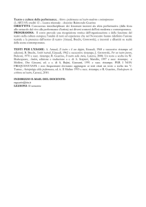 Teatro e culture della performance