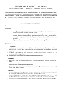 ANTROPOLOGIA, SOCIOLOGIA, PSICOLOGIA, PEDAGOGIA