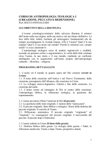 Corso di Antropologia teologica I (creazione, peccato e redenzione