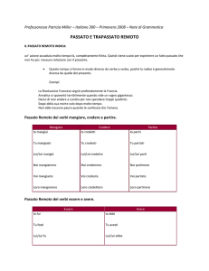 Professoressa Patrizia Miller – Italiano 300 – Primavera 2008 – Note