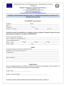 somministrazione farmaci certificazione