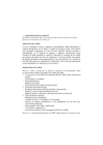 Laboratorio di ricerca sociale II