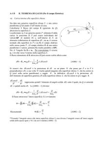 A-1 B IL TEOREMA DI GAUSS (Per il campo Elettrico)