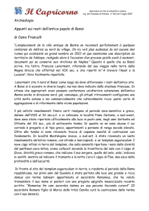Appunti sui resti dell`antico popolo di Banzi